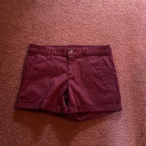 Burgundy shorts